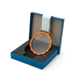 Médaille en verre avec cadre en bronze