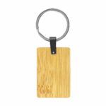 Porte-clés en bambou et en métal